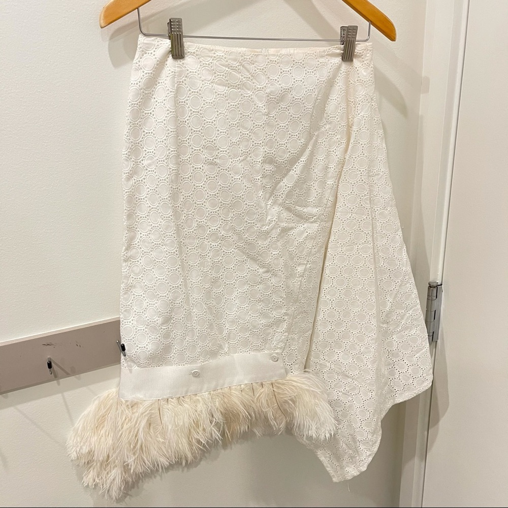 LIKE NEW. CO-TE Feather Skirt white midi
